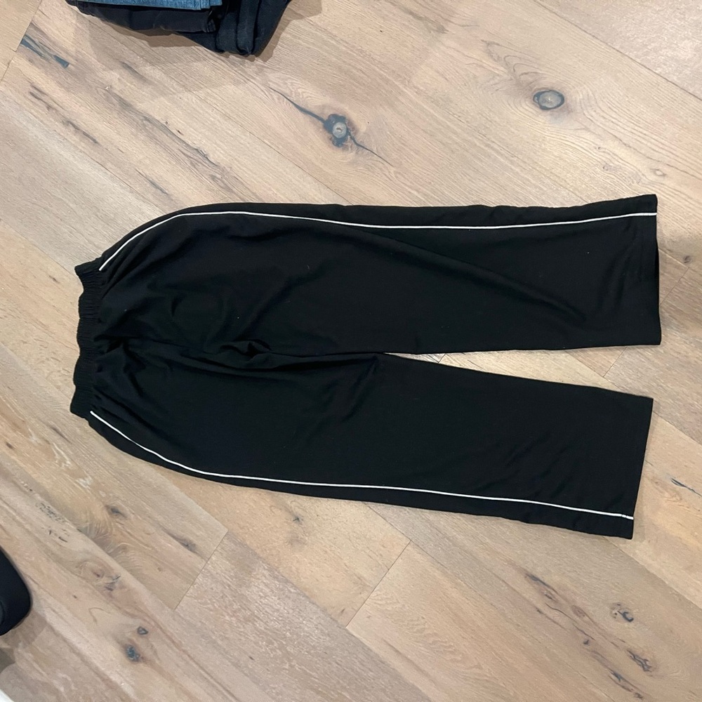 Black sweatpants Pants with White Stripes